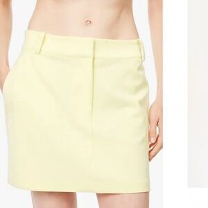 FAVORITE DAUGHTER
THE ELLIE SKIRT Elegant Yellow Mini Skirt in Limeade Sz 4 NWT